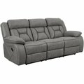 Coaster 41 x 84 x 39 in. Living Room Motion Sofa, Stone 602261